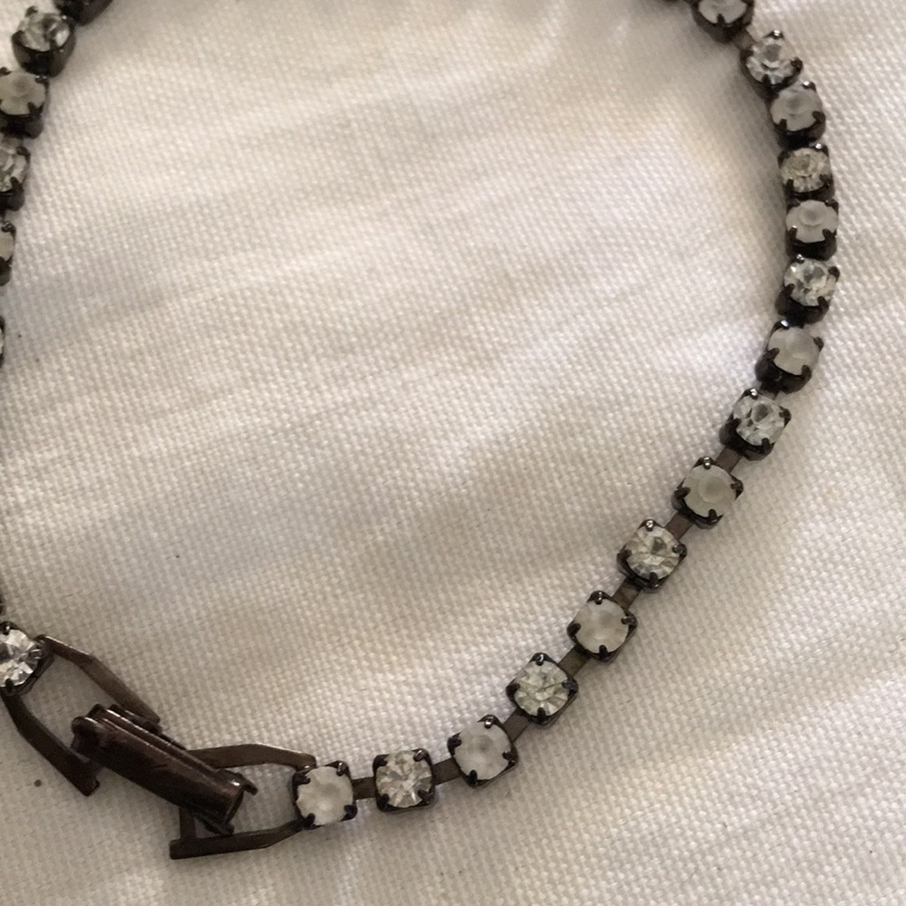 4 Vintage  beaded rhinestone bracelets